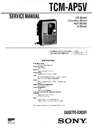 Сервисная инструкция Sony TCM-AP5V ― Manual-Shop.ru
