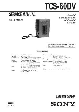 Сервисная инструкция Sony TCS-60DV ― Manual-Shop.ru