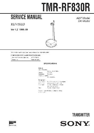 Сервисная инструкция Sony TMR-RF830R ― Manual-Shop.ru