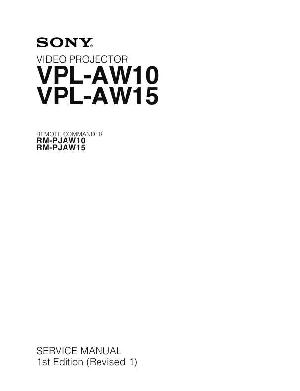Сервисная инструкция Sony VPL-AW10, VPL-AW15 ― Manual-Shop.ru