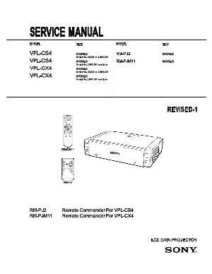 Сервисная инструкция Sony VPL-CS4, VPL-CX4 ― Manual-Shop.ru