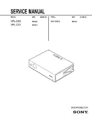 Сервисная инструкция Sony VPL-CS5, VPL-CX5 ― Manual-Shop.ru