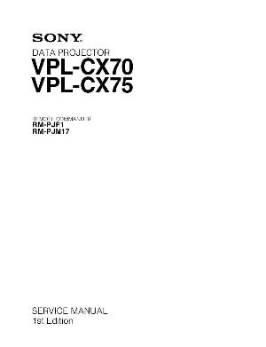Сервисная инструкция Sony VPL-CX70, VPL-CX75 ― Manual-Shop.ru