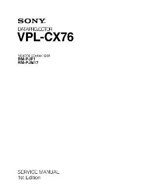 Сервисная инструкция Sony VPL-CX76 ― Manual-Shop.ru