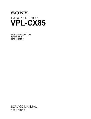Сервисная инструкция Sony VPL-CX85 ― Manual-Shop.ru