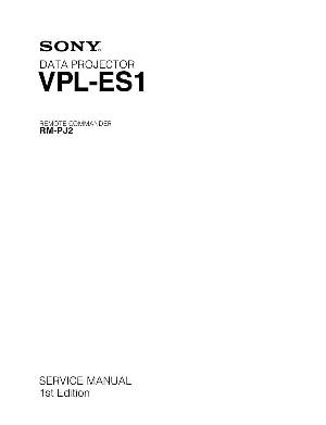 Сервисная инструкция Sony VPL-ES1 ― Manual-Shop.ru