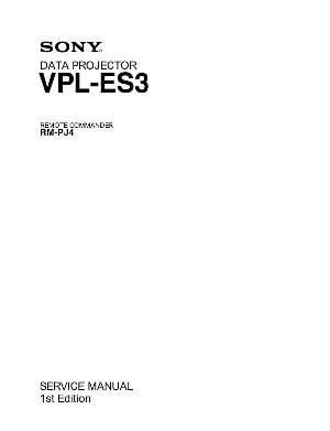 Сервисная инструкция Sony VPL-ES3 ― Manual-Shop.ru