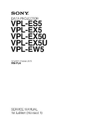 Сервисная инструкция Sony VPL-ES5, VPL-EW5, VPL-EX5, VPL-EX50 ― Manual-Shop.ru