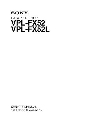 Сервисная инструкция Sony VPL-FX52, VPL-FX52L ― Manual-Shop.ru