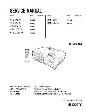 Сервисная инструкция Sony VPL-PS10, VPL-PX10, VPL-PX15 ― Manual-Shop.ru