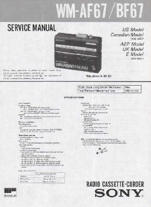 Сервисная инструкция Sony WM-AF67, WM-BF67 ― Manual-Shop.ru