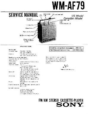 Сервисная инструкция Sony WM-AF79 ― Manual-Shop.ru