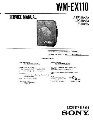 Сервисная инструкция Sony WM-EX110 ― Manual-Shop.ru