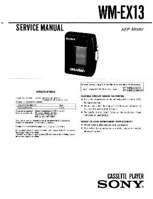 Сервисная инструкция Sony WM-EX13 ― Manual-Shop.ru