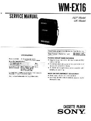 Сервисная инструкция Sony WM-EX16 ― Manual-Shop.ru