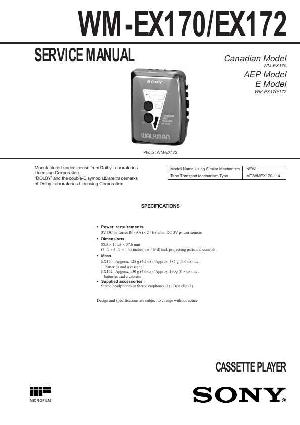 Сервисная инструкция Sony WM-EX170, WM-EX172 ― Manual-Shop.ru
