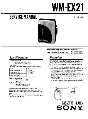 Сервисная инструкция Sony WM-EX21 ― Manual-Shop.ru