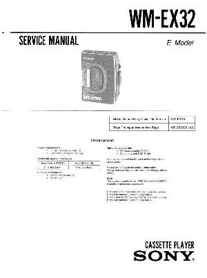 Service manual Sony WM-EX32 ― Manual-Shop.ru