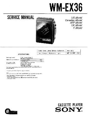 Сервисная инструкция Sony WM-EX36 ― Manual-Shop.ru