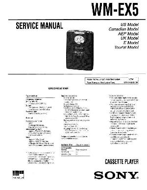 Сервисная инструкция Sony WM-EX5 ― Manual-Shop.ru