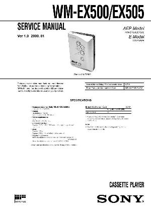 Сервисная инструкция Sony WM-EX500, WM-EX505 ― Manual-Shop.ru