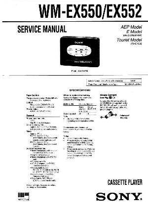 Service manual Sony WM-EX550, WM-EX552 ― Manual-Shop.ru