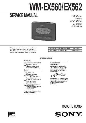 Сервисная инструкция Sony WM-EX560, WM-EX562 ― Manual-Shop.ru
