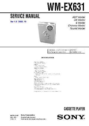 Сервисная инструкция Sony WM-EX631 ― Manual-Shop.ru
