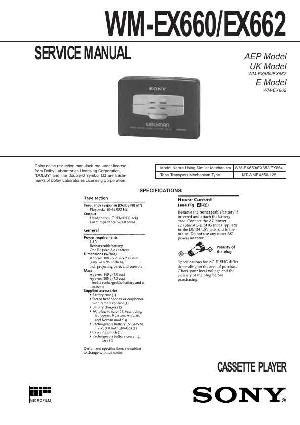 Сервисная инструкция Sony WM-EX660, WM-EX662 ― Manual-Shop.ru