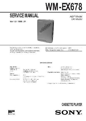 Сервисная инструкция Sony WM-EX678 ― Manual-Shop.ru