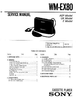 Сервисная инструкция Sony WM-EX80 ― Manual-Shop.ru