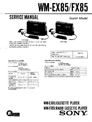 Сервисная инструкция Sony WM-EX85, WM-FX85 ― Manual-Shop.ru