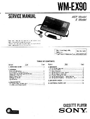 Сервисная инструкция Sony WM-EX90 ― Manual-Shop.ru