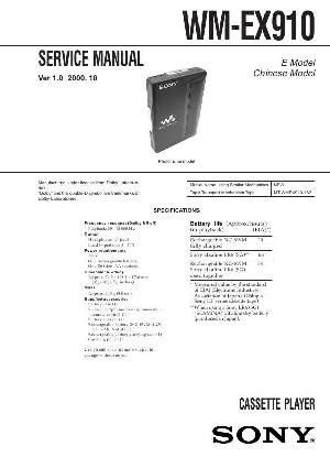 Сервисная инструкция Sony WM-EX910 ― Manual-Shop.ru