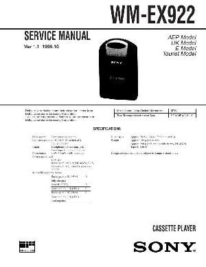 Сервисная инструкция Sony WM-EX922 ― Manual-Shop.ru