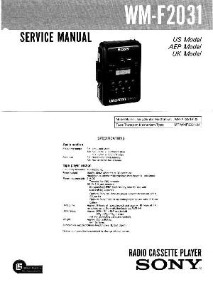 Service manual Sony WM-F2031 ― Manual-Shop.ru