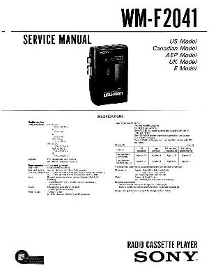 Сервисная инструкция Sony WM-F2041 ― Manual-Shop.ru