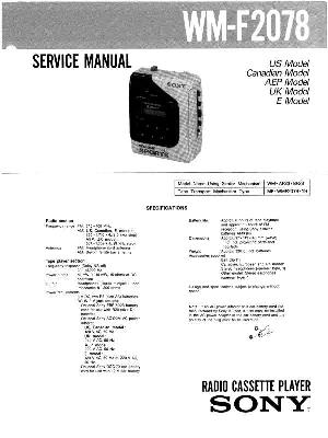 Сервисная инструкция Sony WM-F2078 ― Manual-Shop.ru