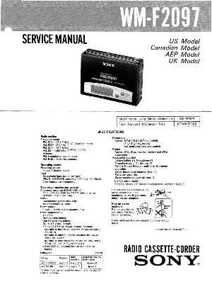 Сервисная инструкция Sony WM-F2097 ― Manual-Shop.ru