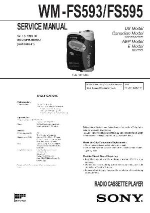 Сервисная инструкция Sony WM-FS593, WM-FS595 ― Manual-Shop.ru