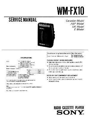 Сервисная инструкция Sony WM-FX10 ― Manual-Shop.ru