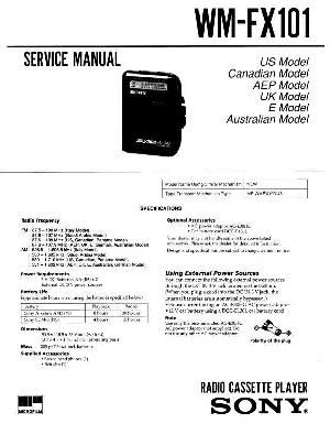 Service manual Sony WM-FX101 ― Manual-Shop.ru