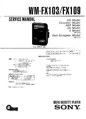 Service manual Sony WM-FX103, WM-FX109 ― Manual-Shop.ru