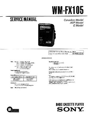 Service manual Sony WM-FX105 ― Manual-Shop.ru