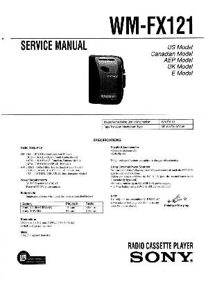 Сервисная инструкция Sony WM-FX121 ― Manual-Shop.ru