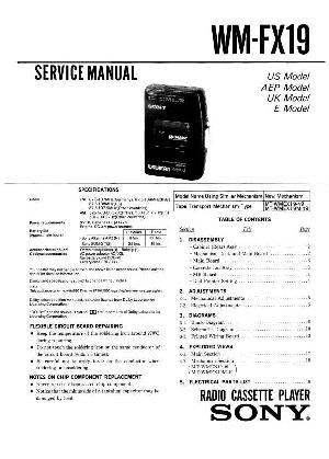 Сервисная инструкция Sony WM-FX19 ― Manual-Shop.ru
