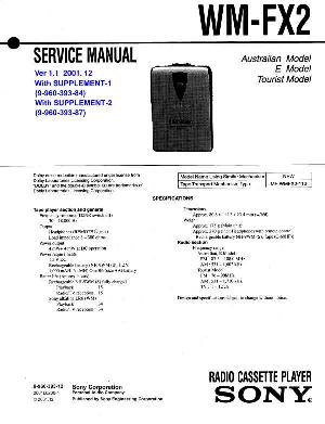 Сервисная инструкция Sony WM-FX2 ― Manual-Shop.ru