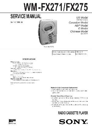 Сервисная инструкция Sony WM-FX271, WM-FX275 ― Manual-Shop.ru
