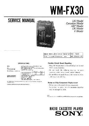 Сервисная инструкция Sony WM-FX30 ― Manual-Shop.ru