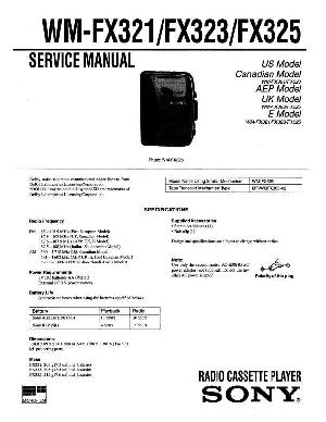 Сервисная инструкция Sony WM-FX321, WM-FX323, WM-FX325 ― Manual-Shop.ru